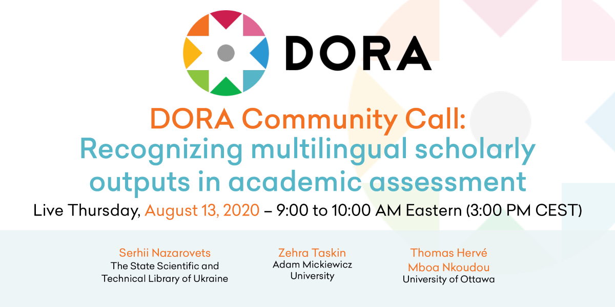 When more is more: A DORA Community Discussion on Multilingualism in Scholarly Communication