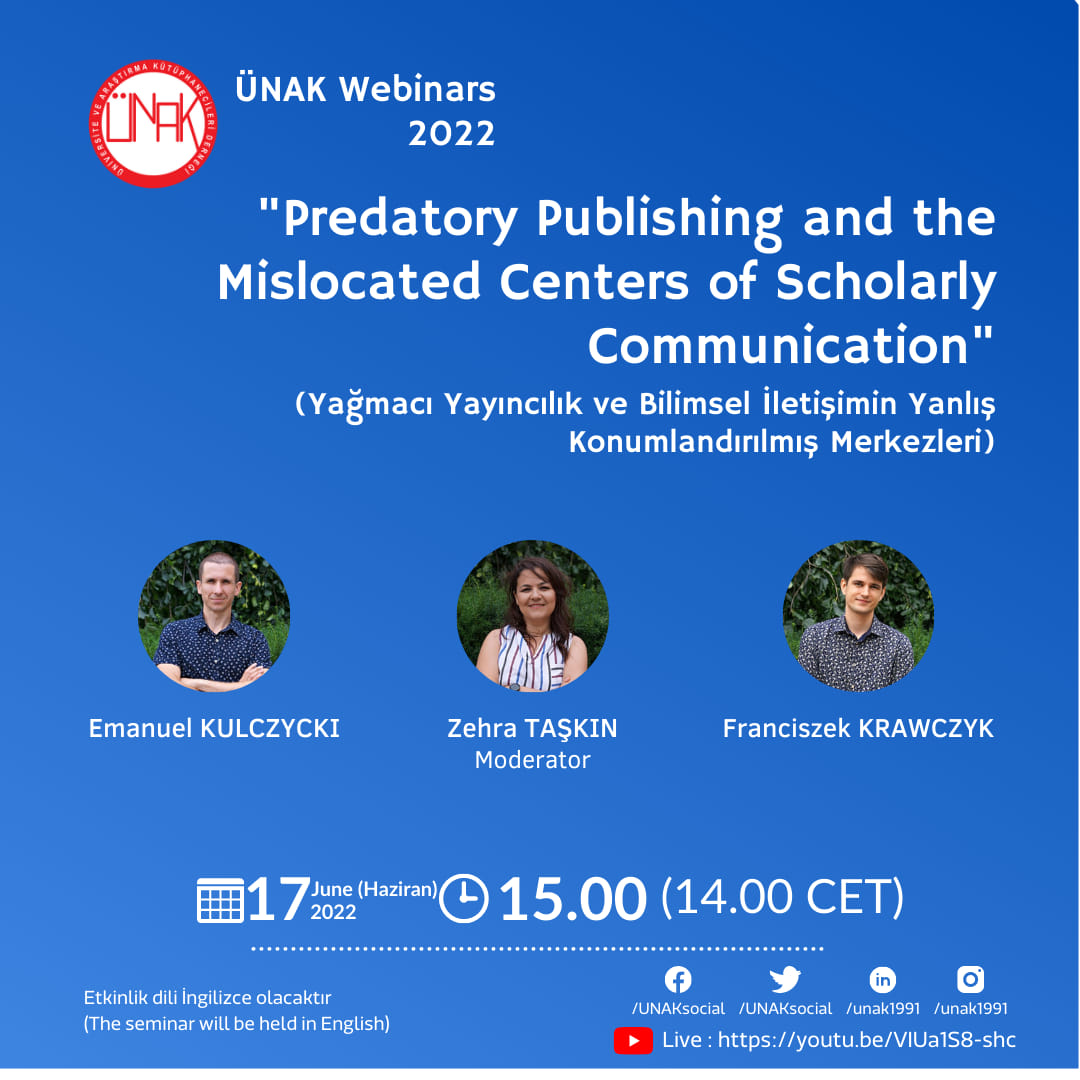 Seminar on “Predatory publishing and the mislocated centers of scholarly communication”